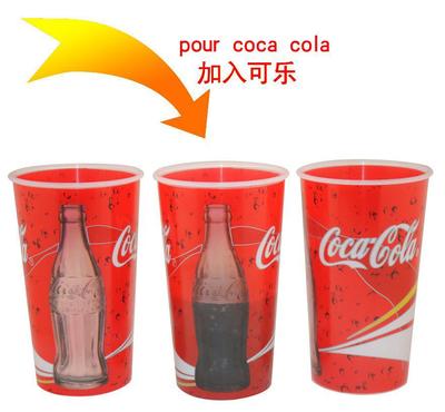 【塑膠變色杯 深圳廠家 杯身可印制任意圖案 廣告推廣杯 幾米】價格_廠家_圖片 -